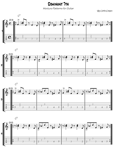Dominant 7th Montuno